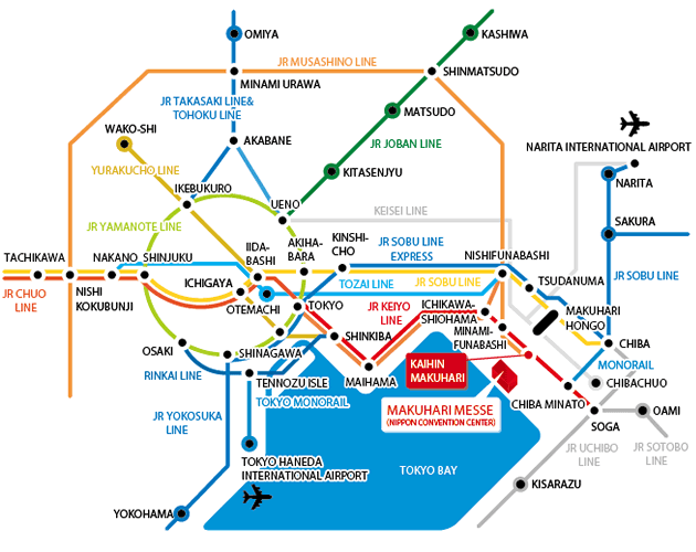 電車でのアクセス