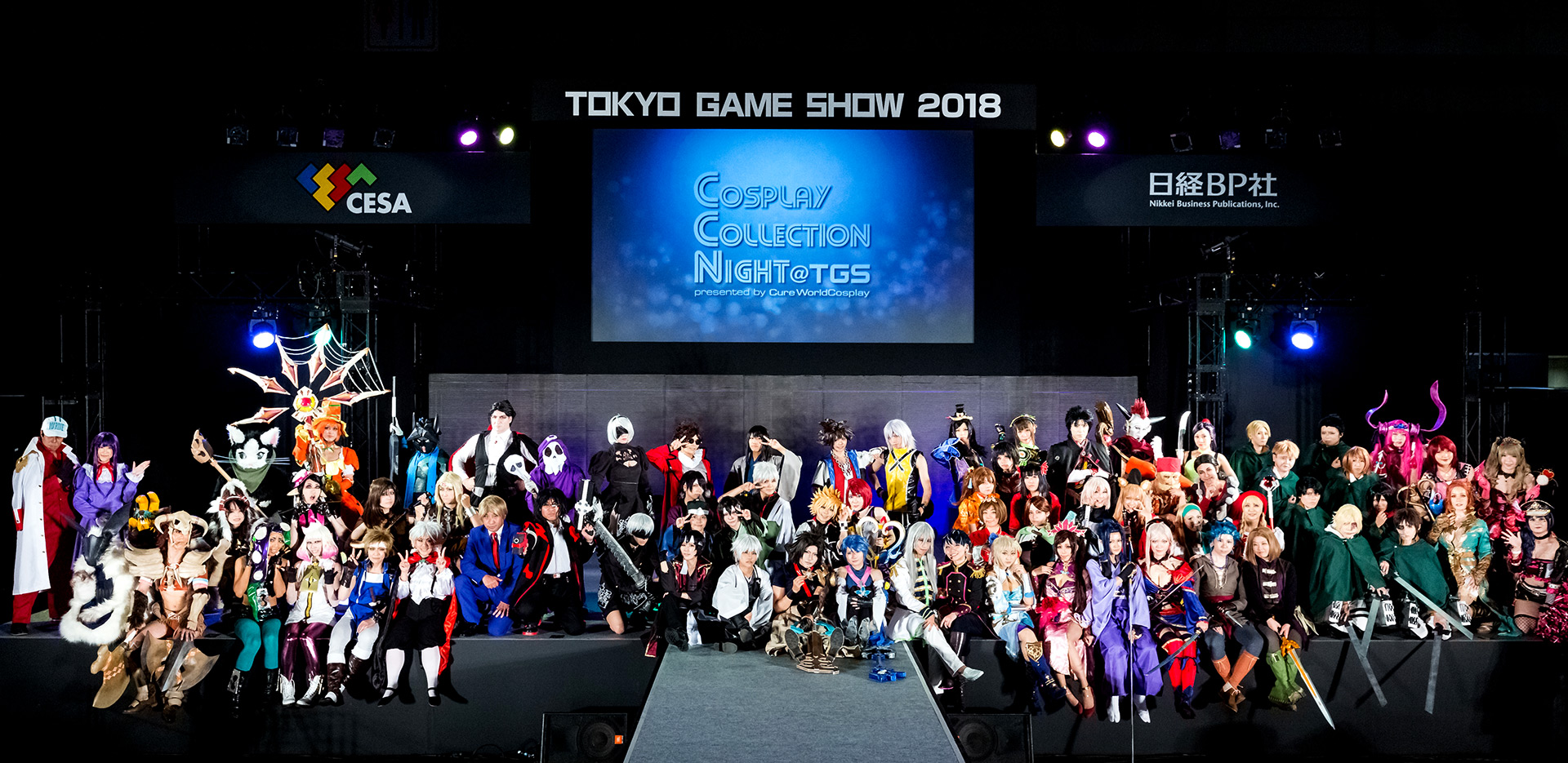 Japanese cosplayers Tokyo Game Show TGS 2019 Japan cosplay