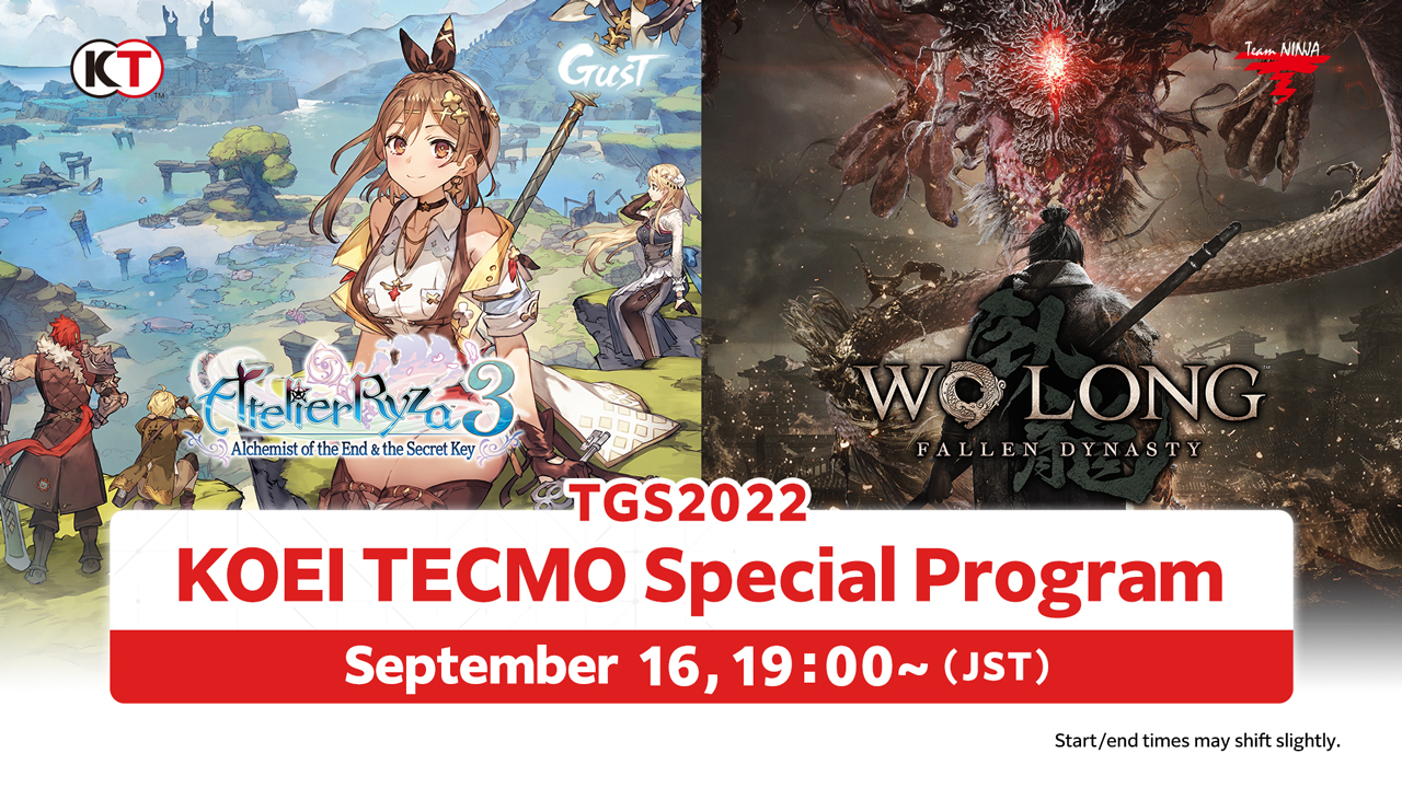 TGS2022 KOEI TECMO Special Program! Atelier Ryza 3, Wo Long: Fallen Dynasty